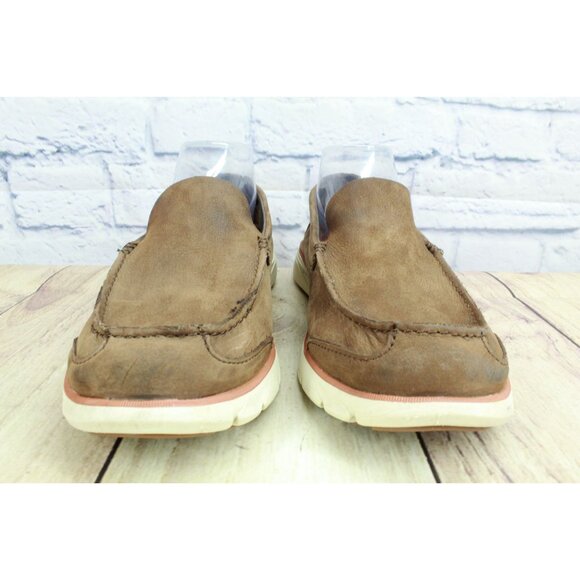 LL Bean Kennebec Men's Brown Leather Slip On Anti Odor Casual Shoes Size 8 M - Picture 4 of 9